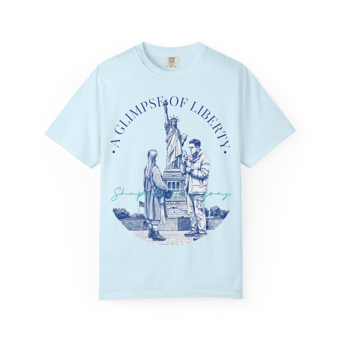 Custom Statue of Liberty Travel Memory T-Shirt - Couple Vacation Gift