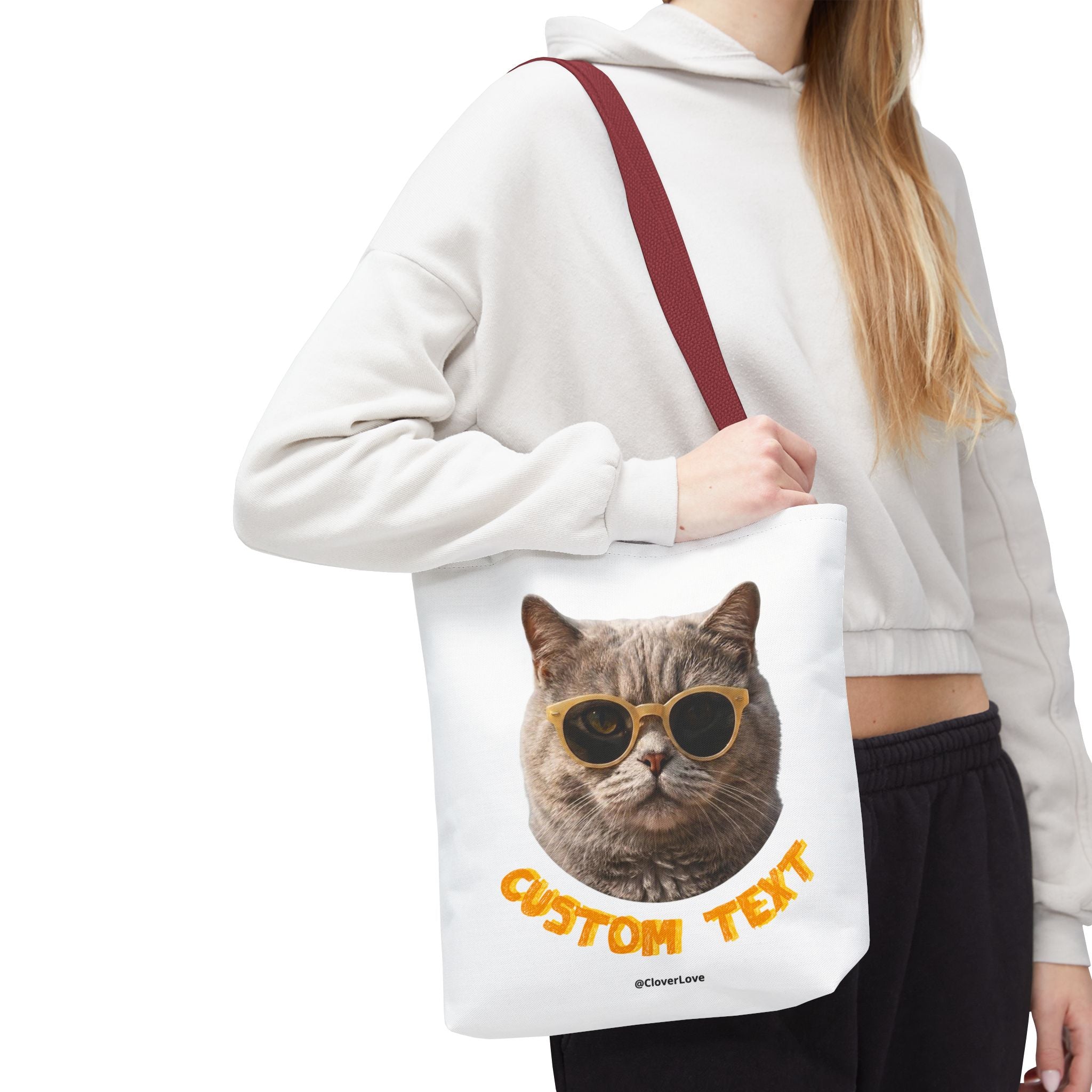 Summer Cat Tote Bag | Funny Cat Lover Beach Canvas Bag
