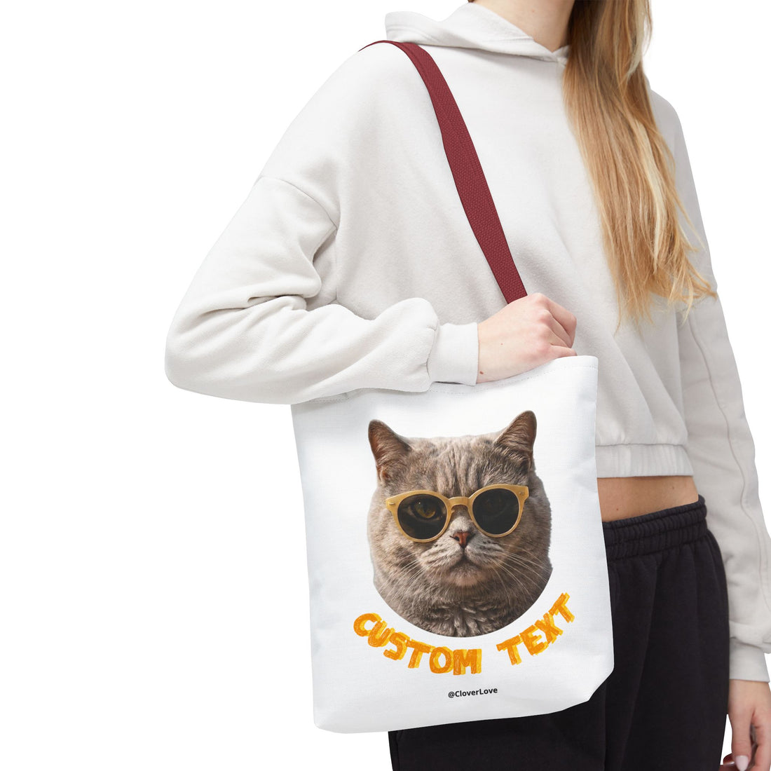Summer Cat Tote Bag | Funny Cat Lover Beach Canvas Bag
