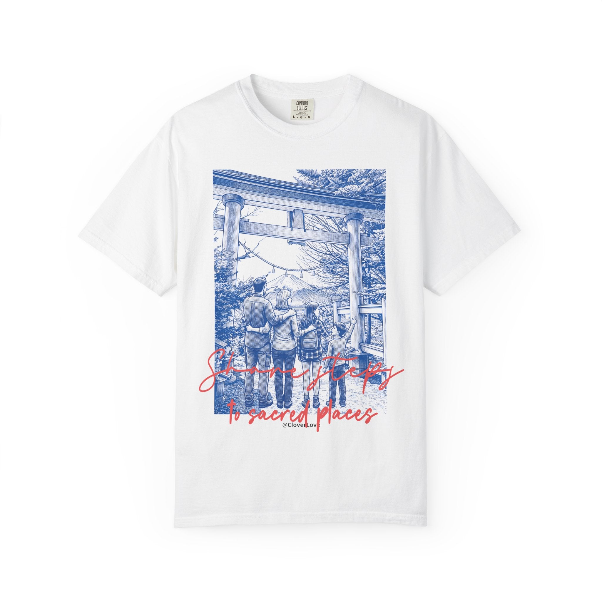 Custom Japan Landmark T-Shirt - Vintage Shrine Adventure Tee, Travel Lover Gift