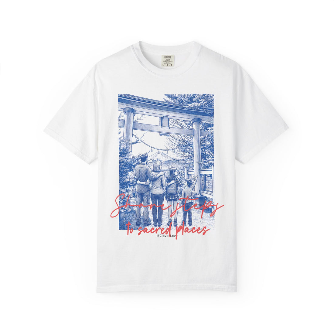 Custom Japan Landmark T-Shirt - Vintage Shrine Adventure Tee, Travel Lover Gift