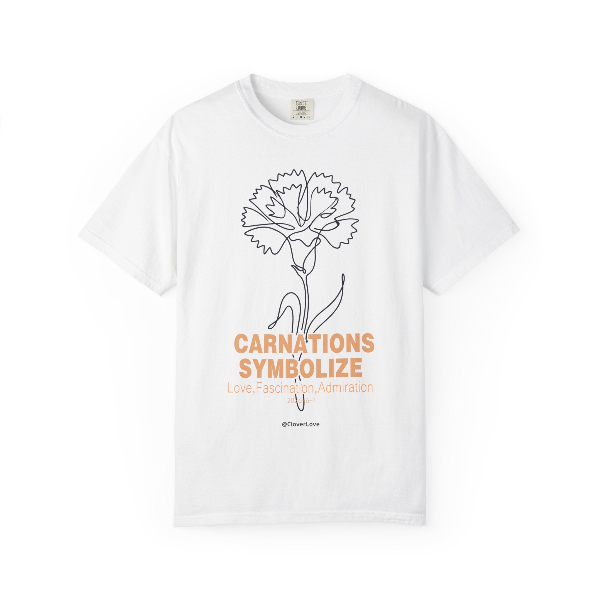 Carnation Flower T-Shirt - Birth Flower Shirt for Women, Flower Lover Gift