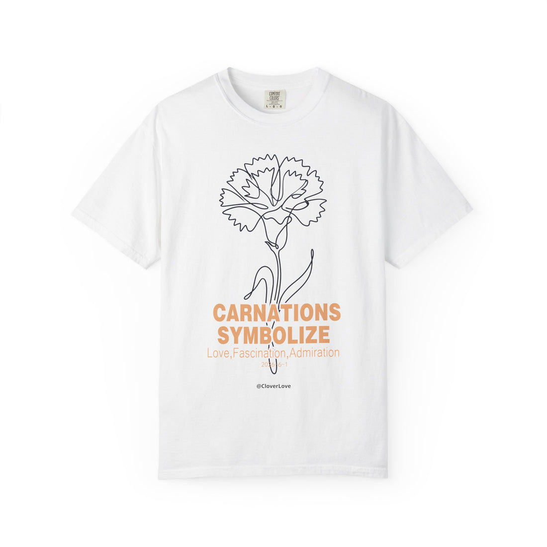 Carnation Flower T-Shirt - Birth Flower Shirt for Women, Flower Lover Gift