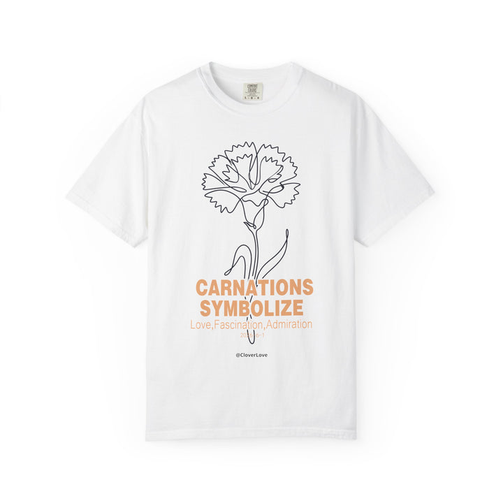 Carnation Flower T-Shirt - Birth Flower Shirt for Women, Flower Lover Gift