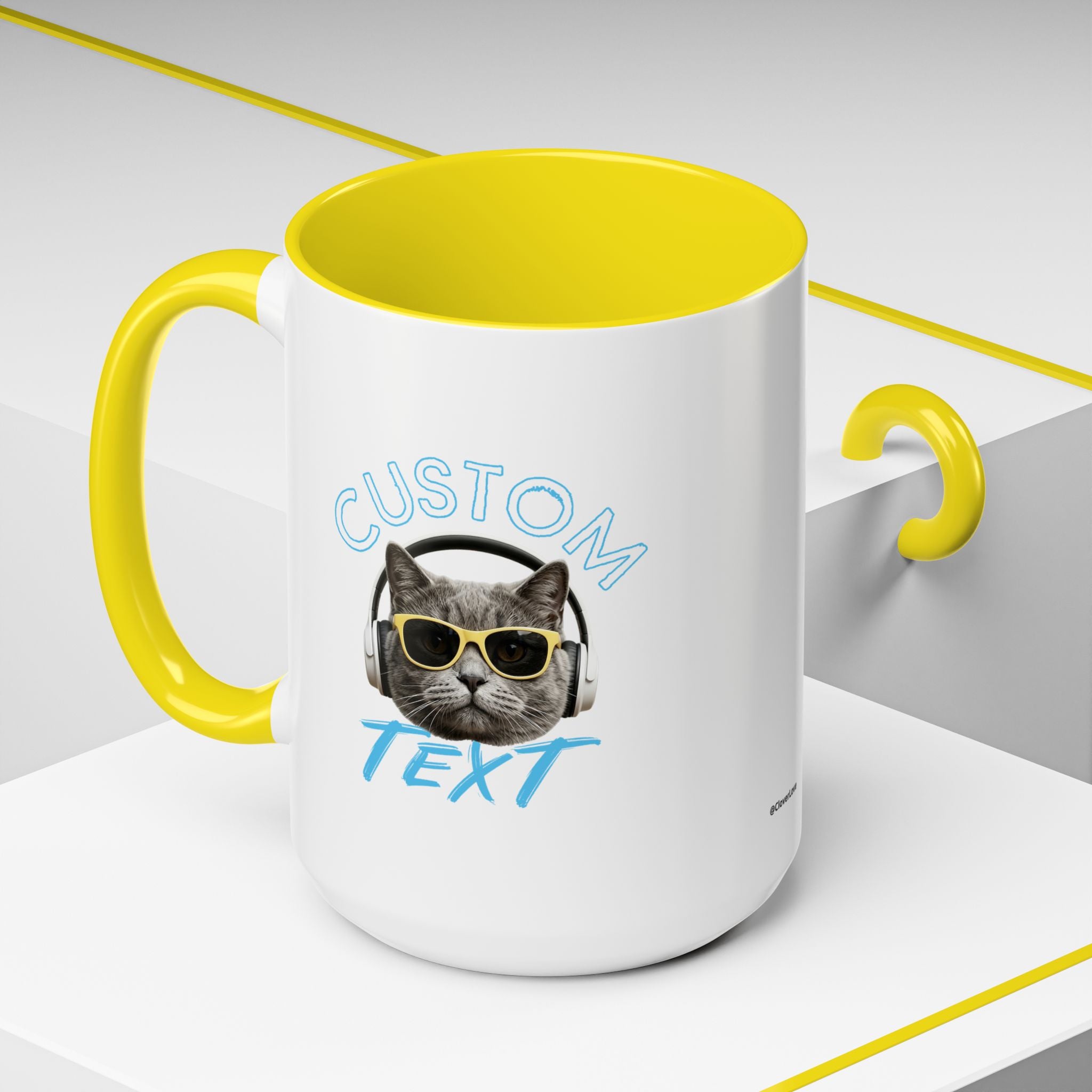 Chill Cat Sommerbecher | Personalisierte Katzenfoto-Kaffeetasse mit individuellem Text