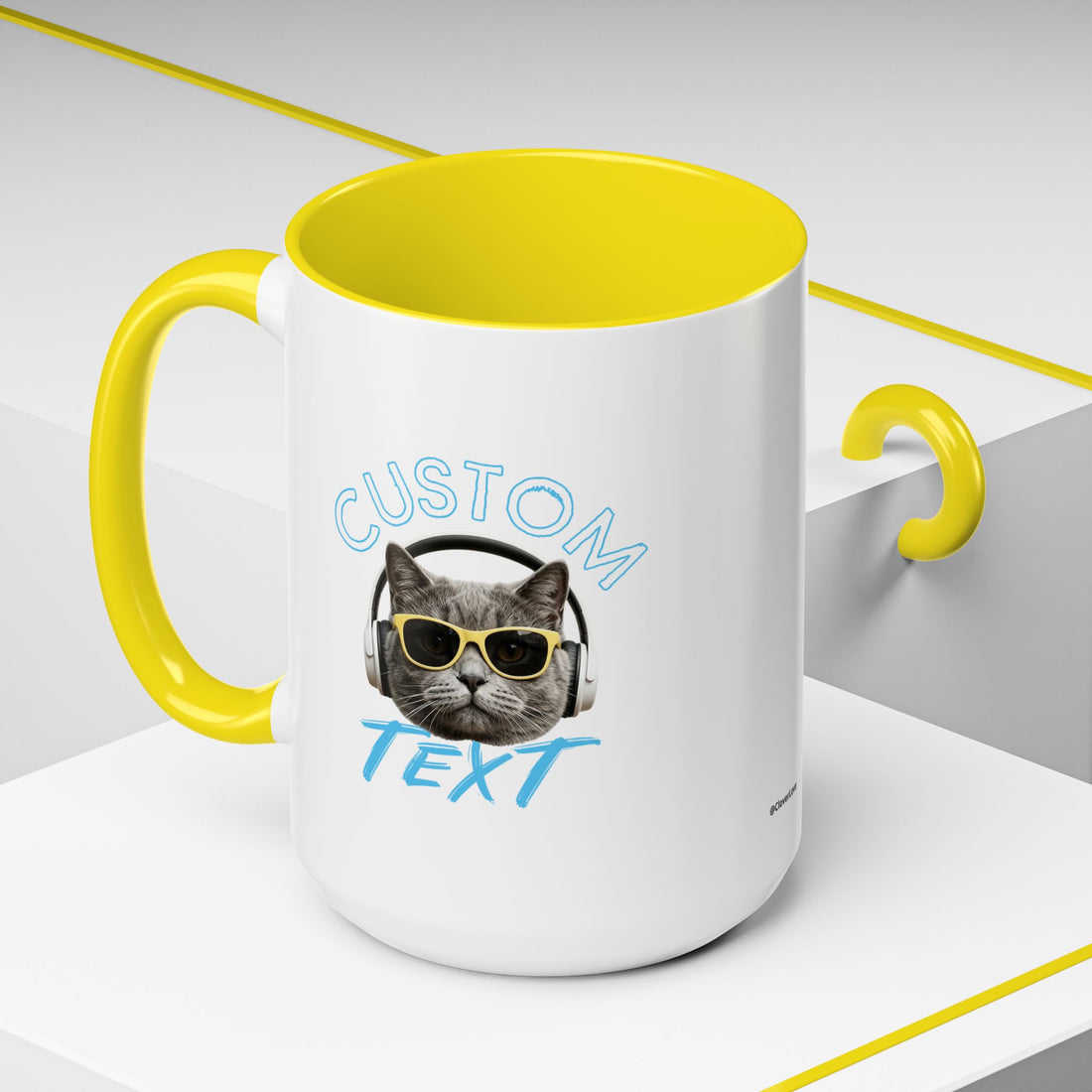 Chill Cat Sommerbecher | Personalisierte Katzenfoto-Kaffeetasse mit individuellem Text