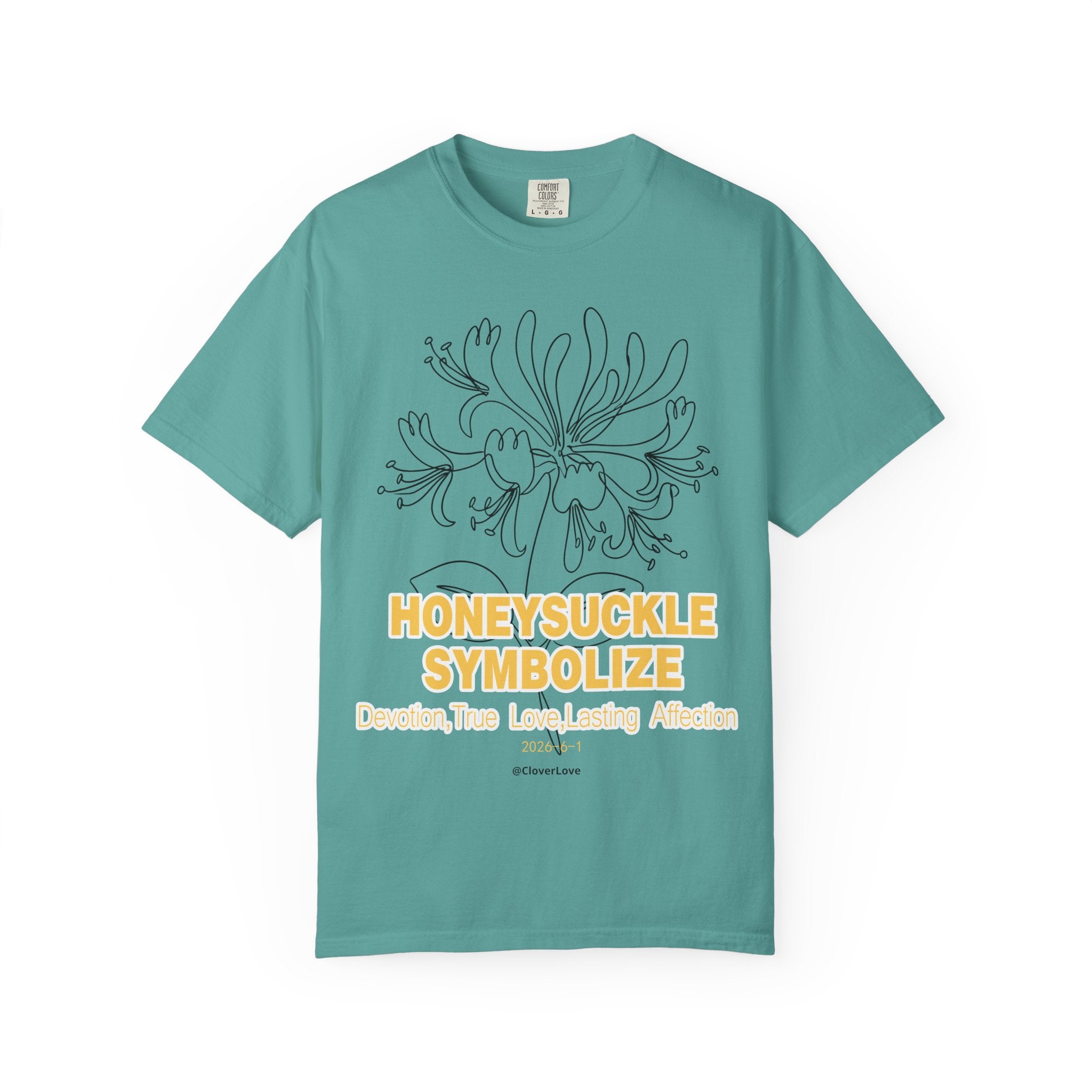 Honeysuckle Flower T-Shirt - Botanical Graphic Shirt for Flower Lovers
