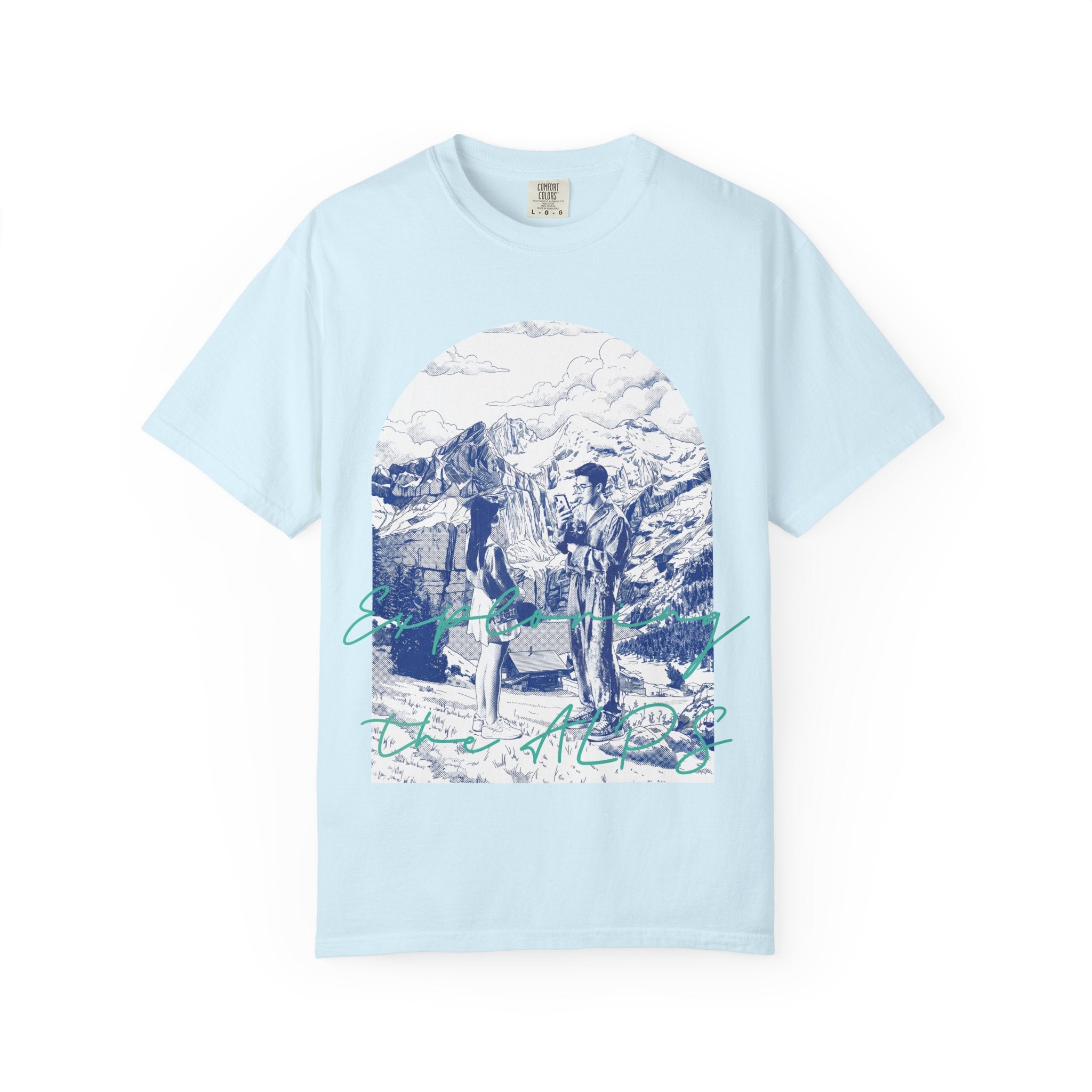 Custom Travel Landmark T-Shirt - Vintage Mountain Adventure Tee, Unique Travel Gift