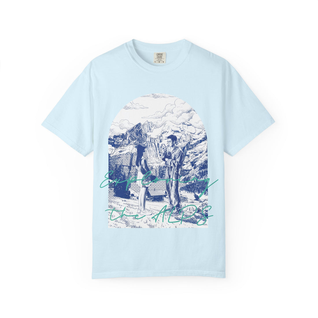 Custom Travel Landmark T-Shirt - Vintage Mountain Adventure Tee, Unique Travel Gift