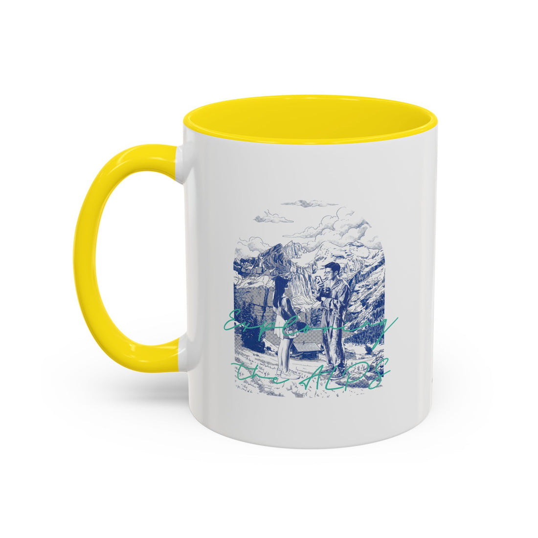 Explore The Alps Travel Mug - Mountain Adventure Coffee Cup