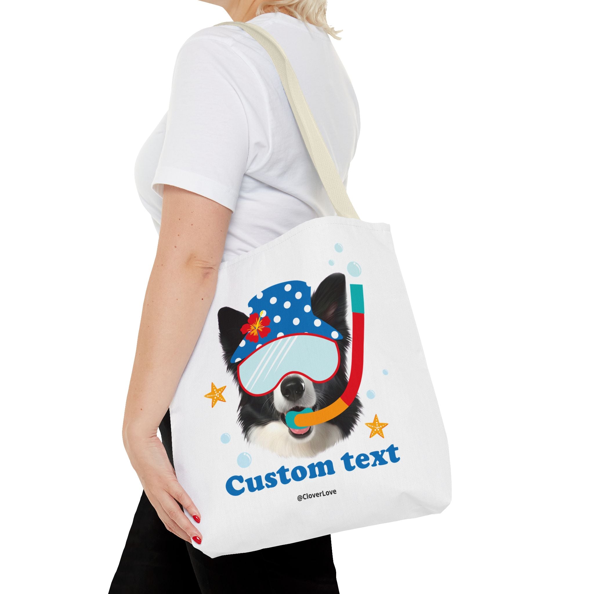 Custom Dog Tote Bag | Personalized Pet Photo Summer Canvas Bag