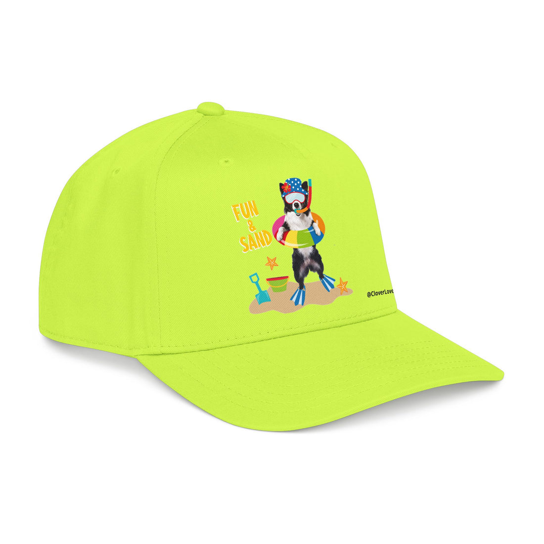 Custom Summer Beach Dog Hat, Fun & Sand Pet Baseball Cap, Personalized Dog Lover Gift