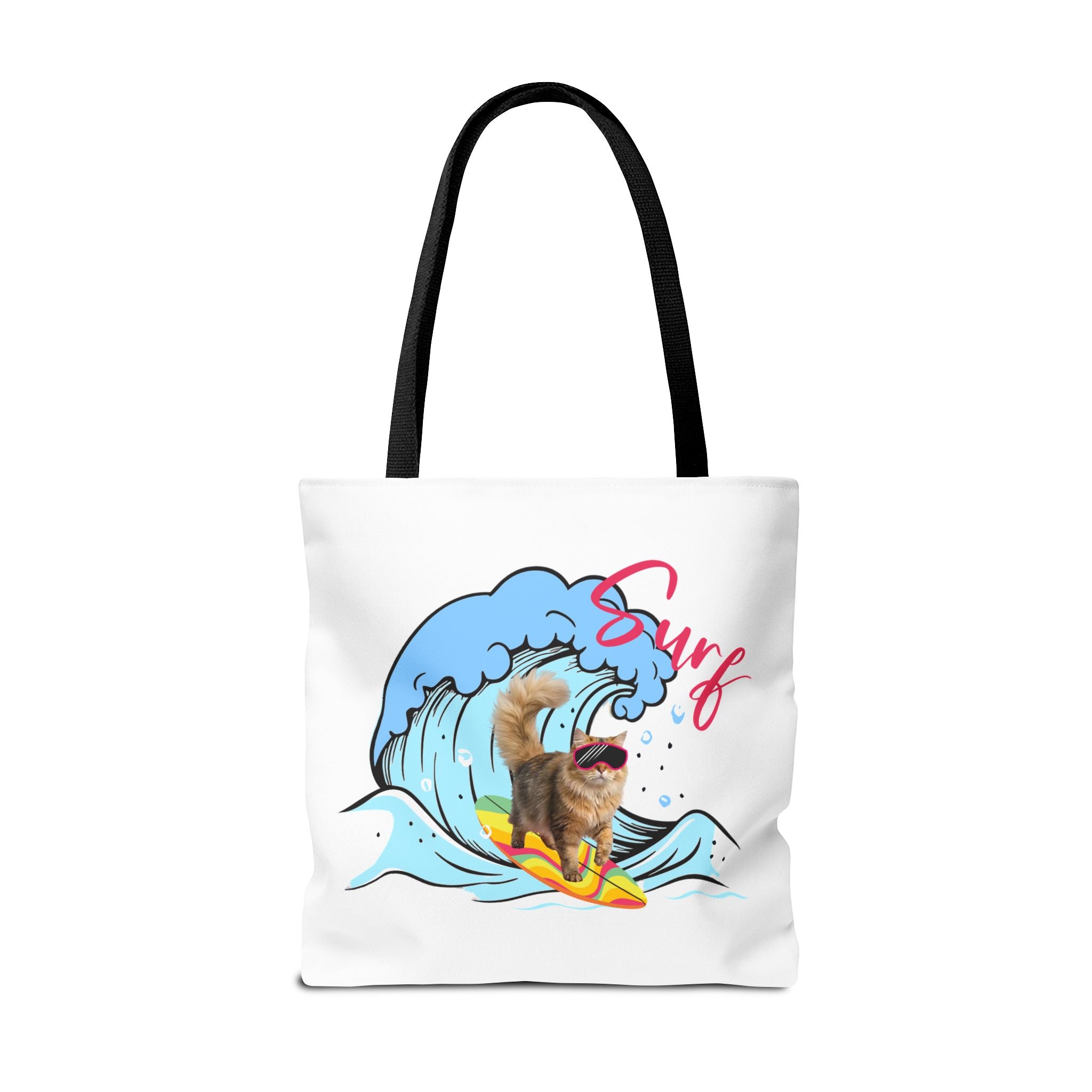 Funny Cat Tote Bag | Custom Pet Photo Shark Summer Bag