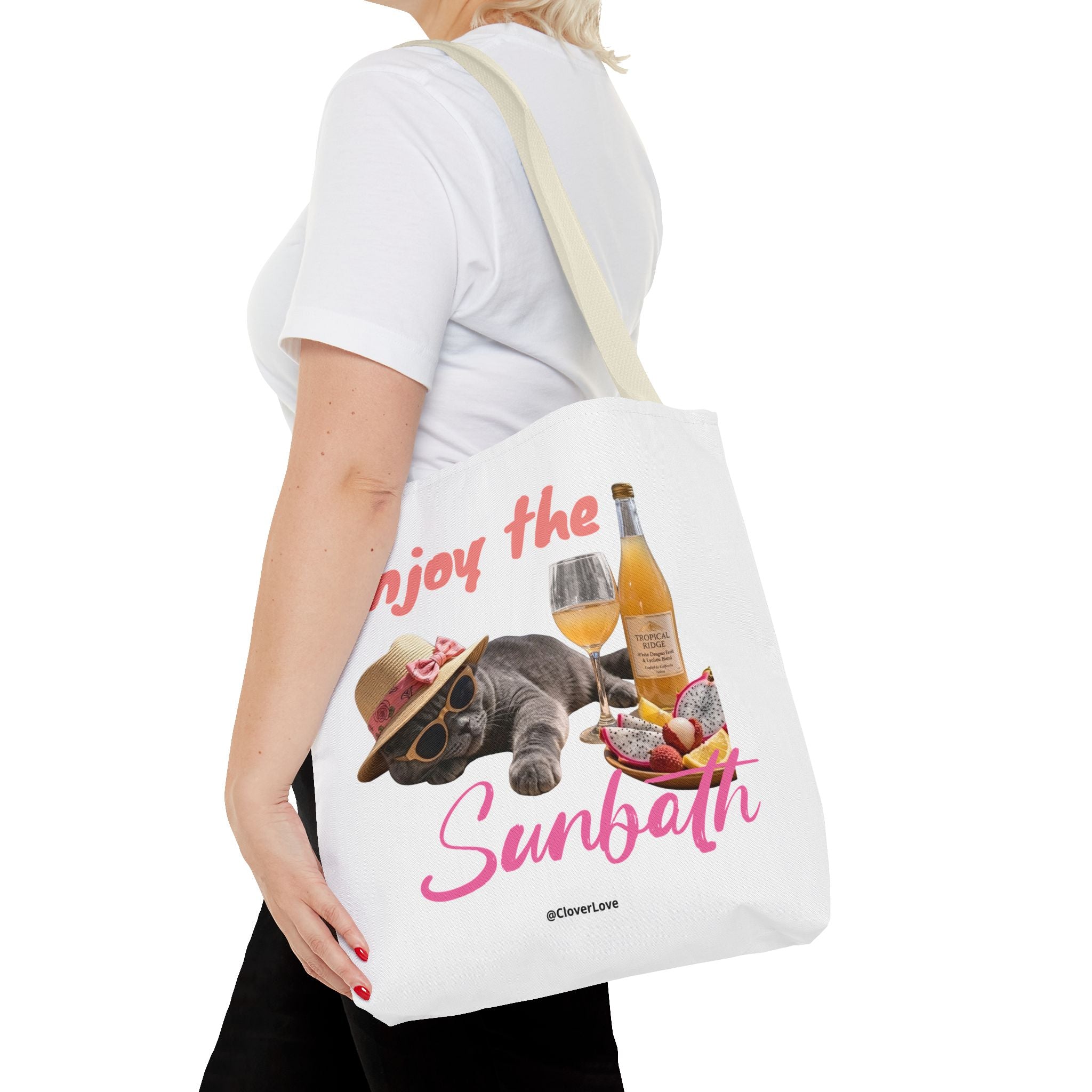 Summer Cat Tote Bag | Personalized Cat Photo Canvas Bag