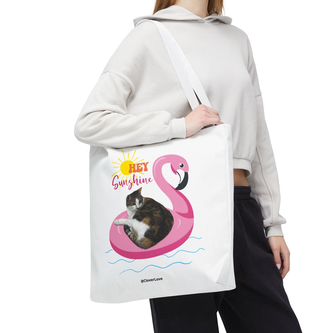Custom Cat Tote Bag | Personalized Pet Photo Summer Bag