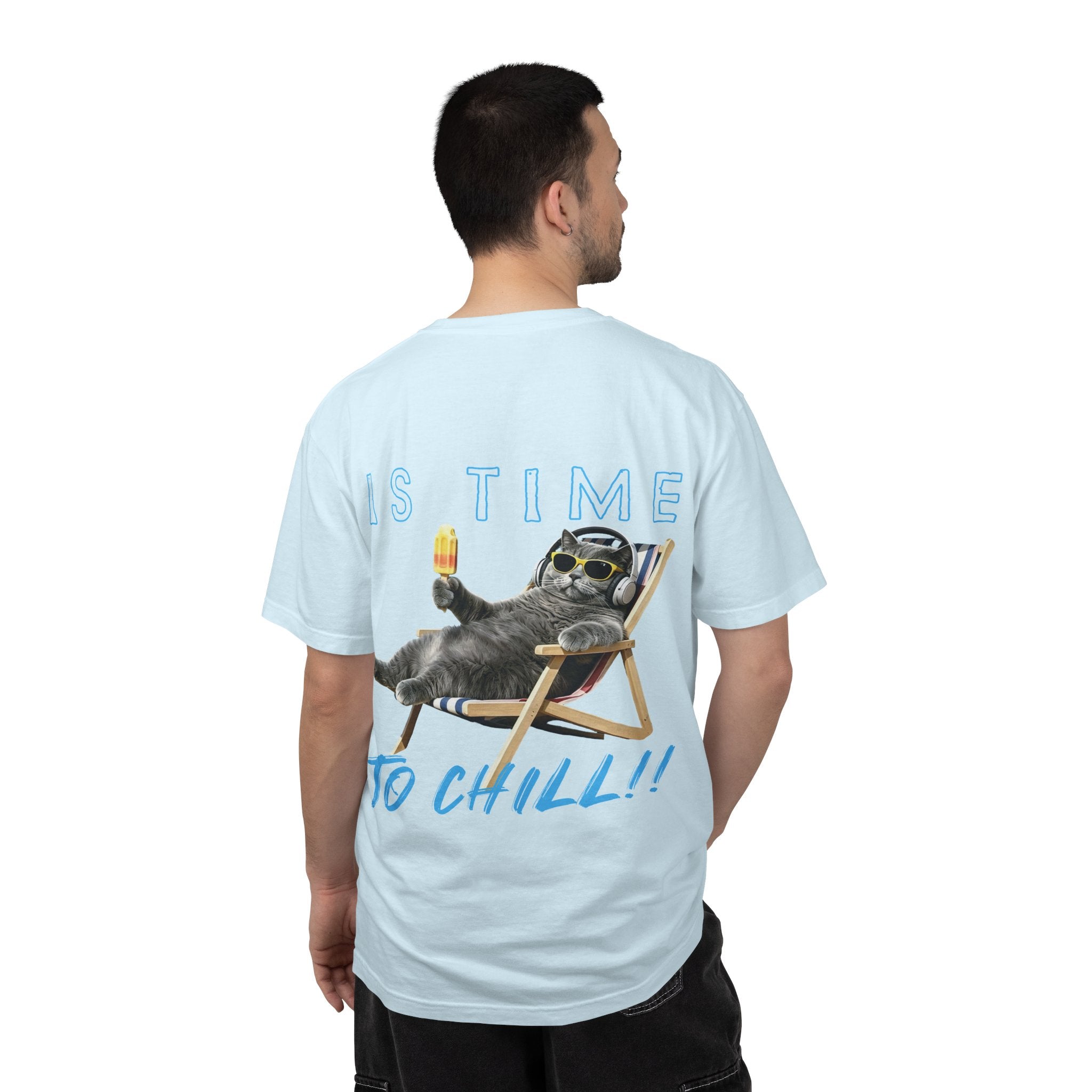 Custom Cat Summer T-Shirt - Funny Chill Cat Tee, Cat Lover Gift