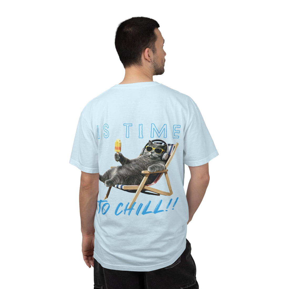 Custom Cat Summer T-Shirt - Funny Chill Cat Tee, Cat Lover Gift