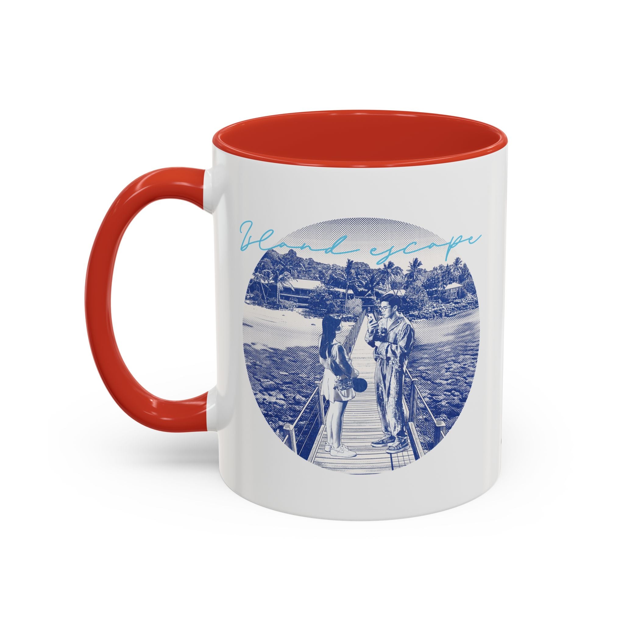 Island Escape Travel Mug - Tropical Beach Coffee Cup for Travelers
