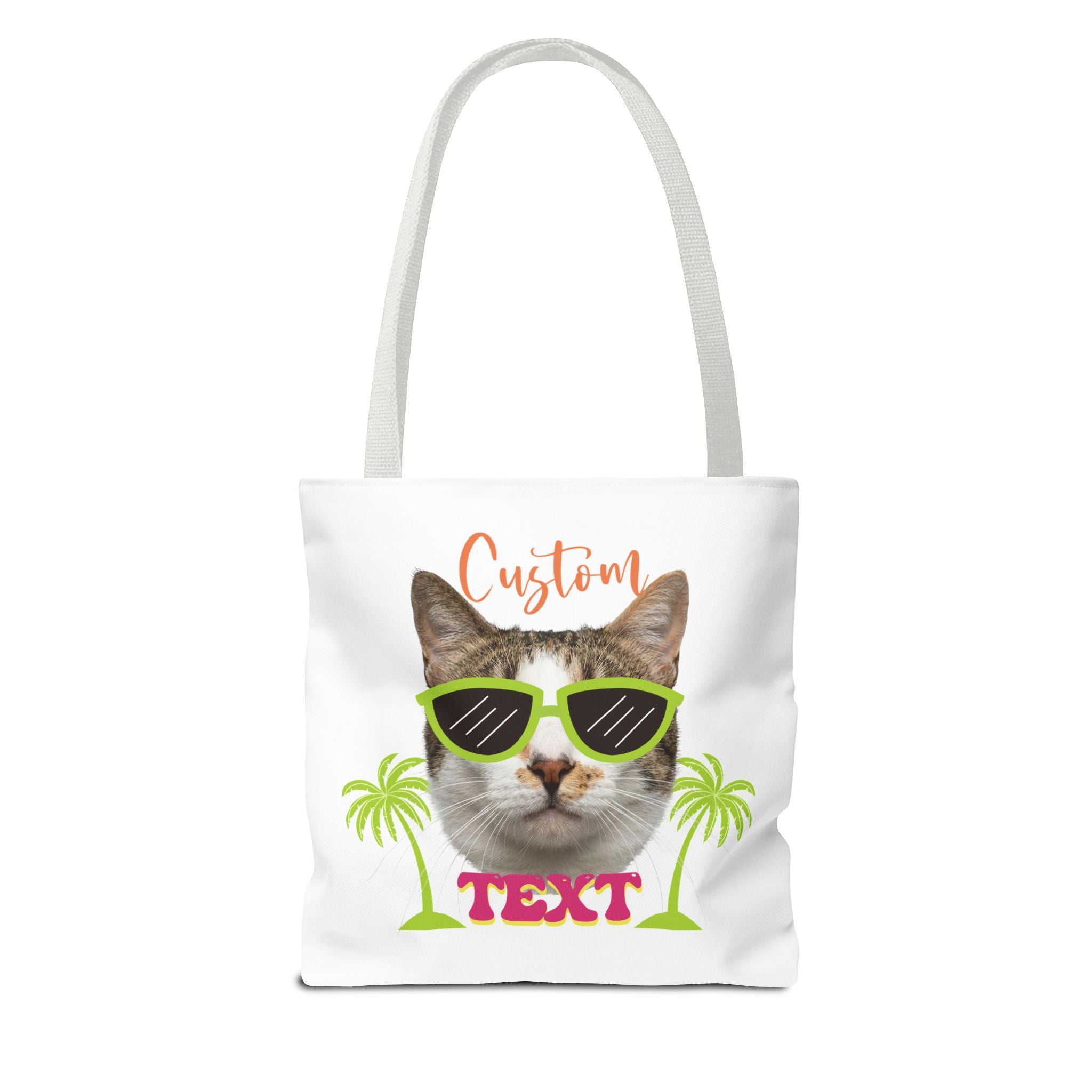 Custom Cat Tote Bag | Personalized Pet Photo Summer Bag