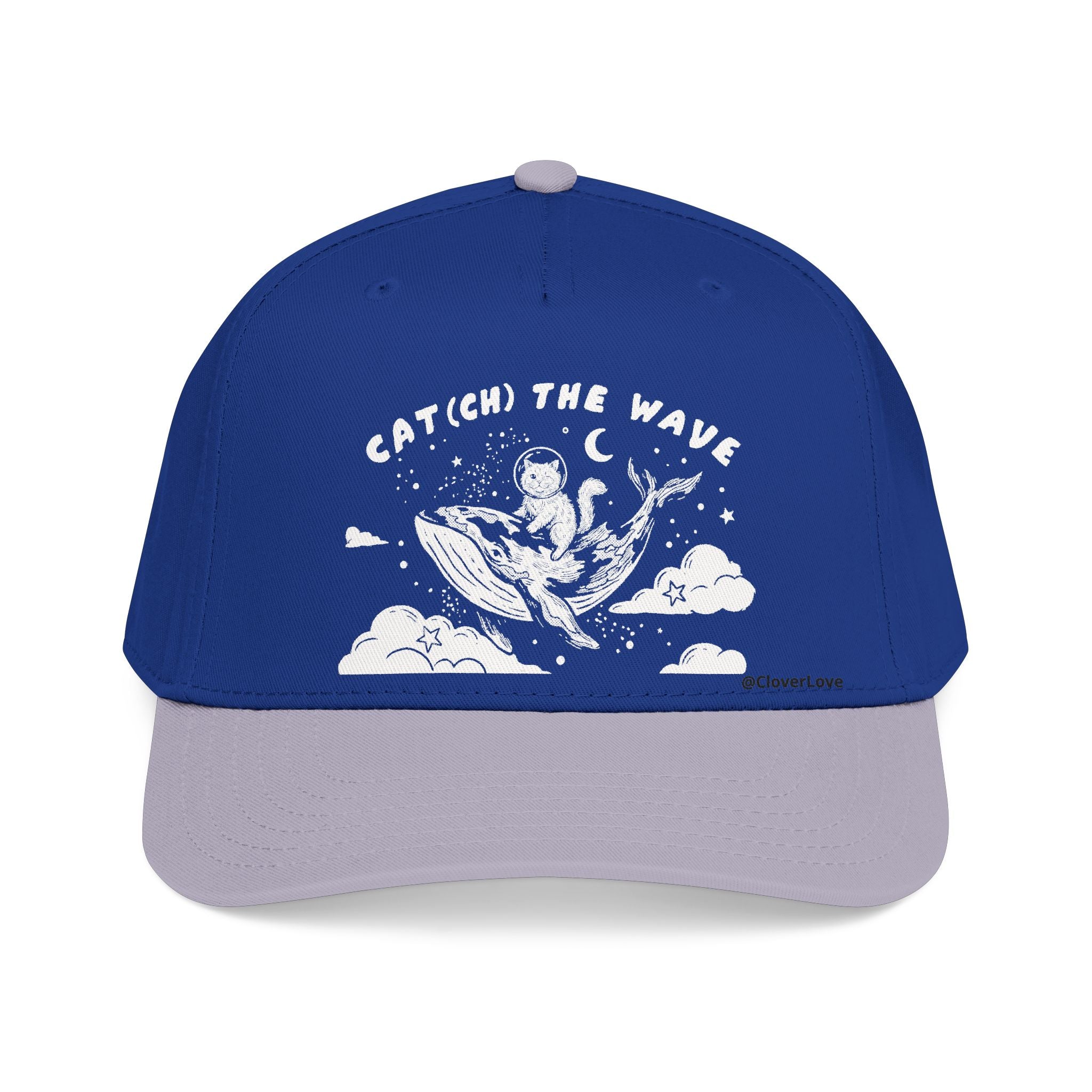 Ocean Cat Hat - Whale Adventure Baseball Cap, Cute Animal Dad Hat, Cat Lover Gift