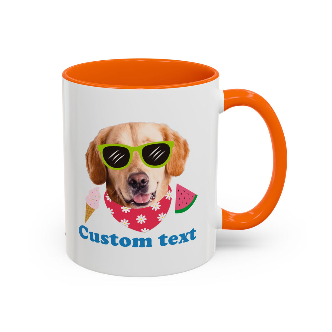 Süße Sommer Hunde-Tasse | Personalisierte Hunde-Foto-Kaffeetasse mit individuellem Text