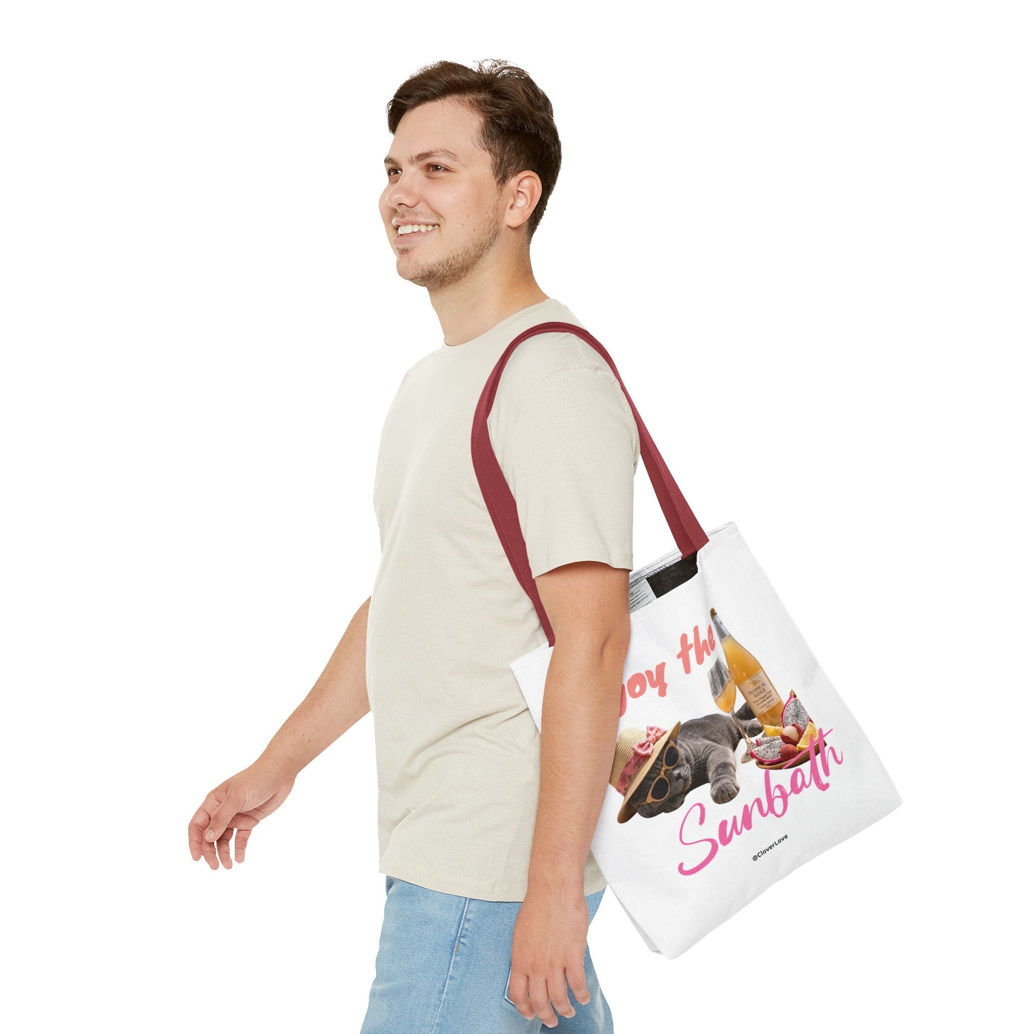 Summer Cat Tote Bag | Personalized Cat Photo Canvas Bag
