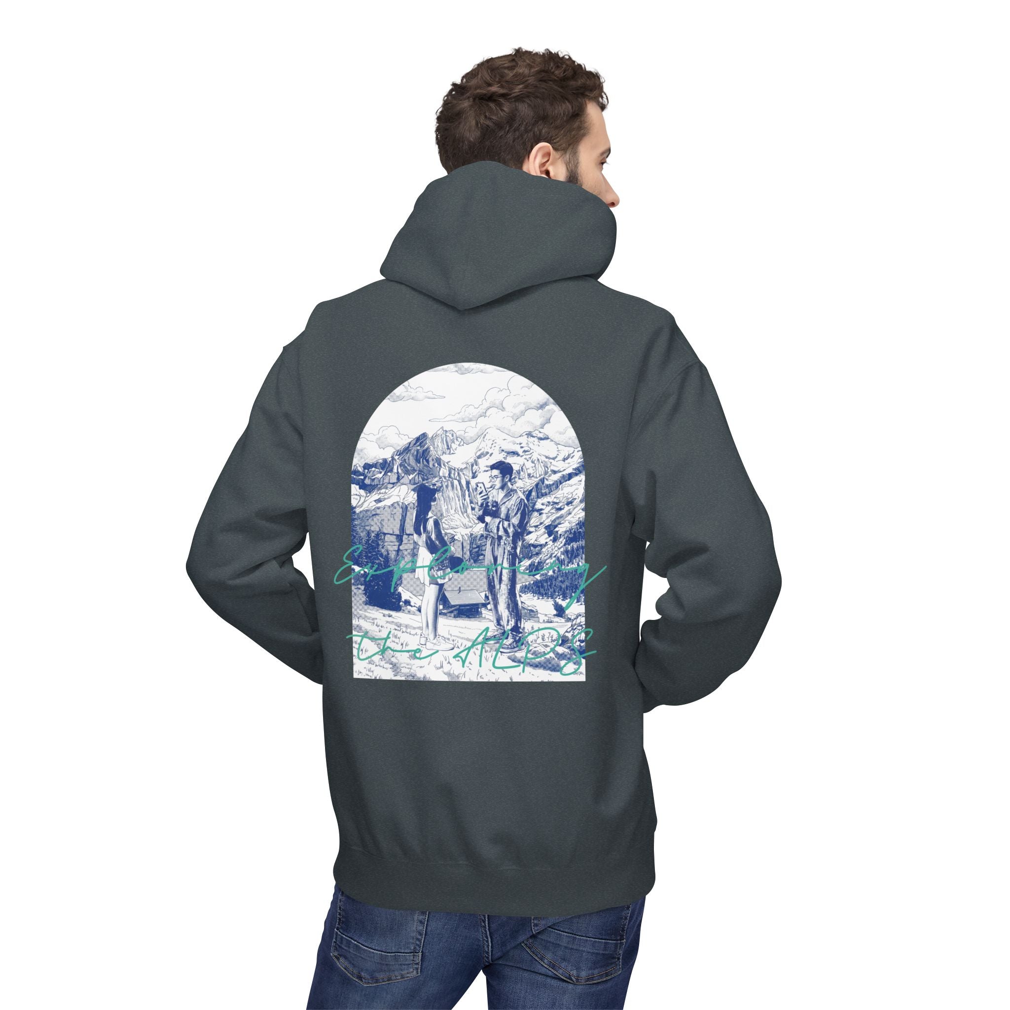 Mountain Travel Hoodie | Adventure Landscape Graphic Pullover