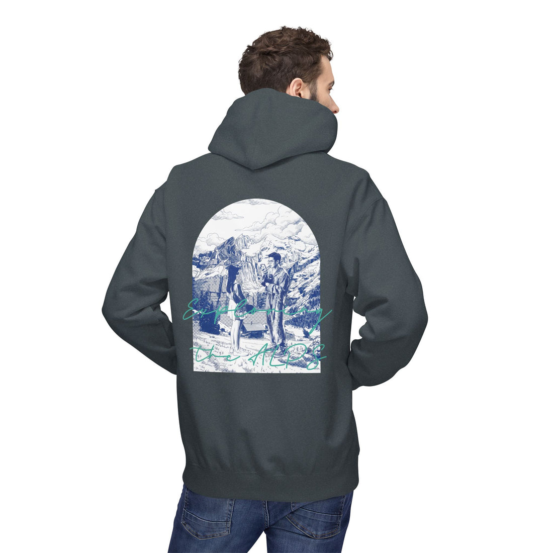Mountain Travel Hoodie | Adventure Landscape Graphic Pullover