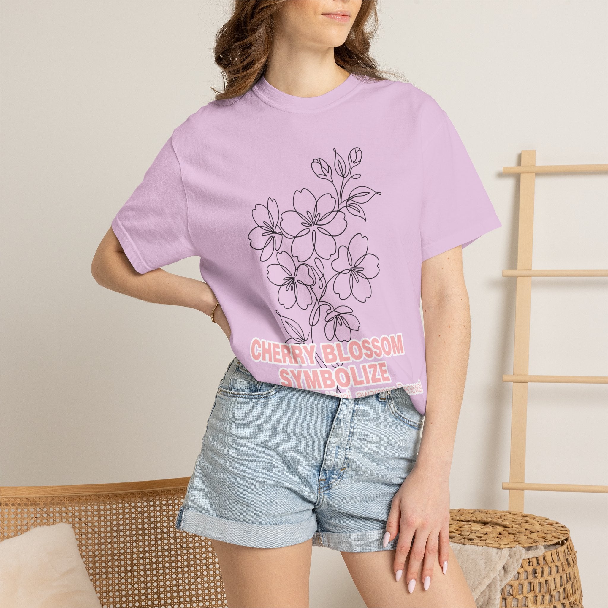 Cherry Blossom Flower T-Shirt - Sakura Botanical Graphic Shirt