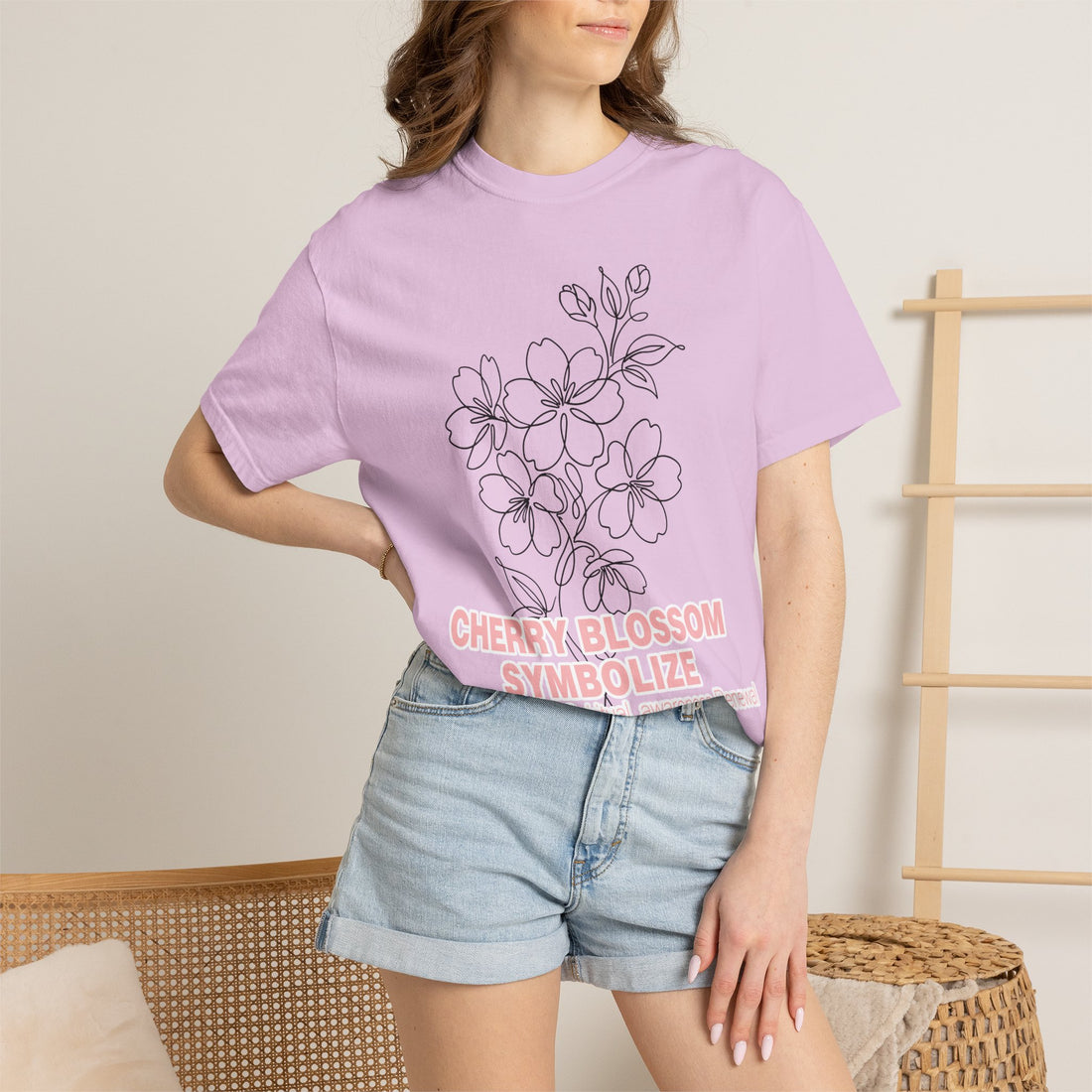 Cherry Blossom Flower T-Shirt - Sakura Botanical Graphic Shirt