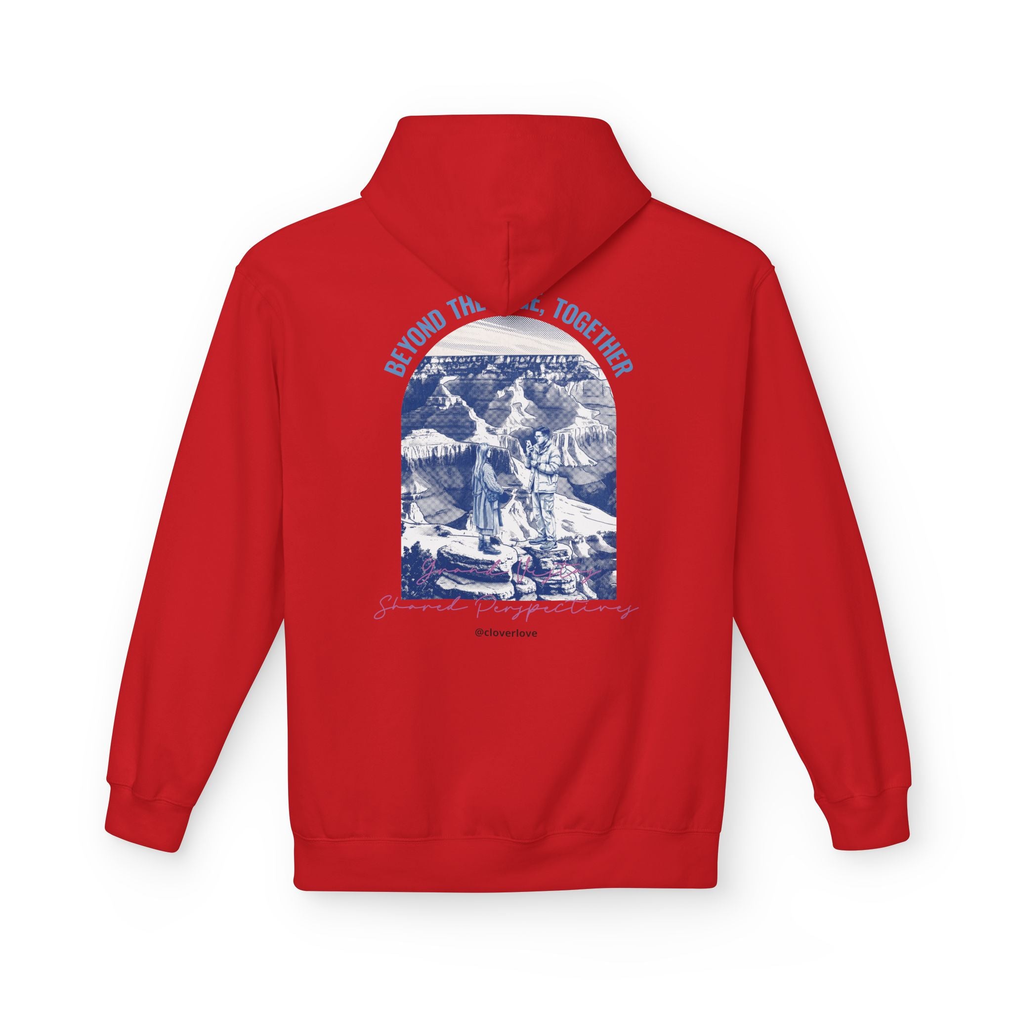 Beyond The Horizon Personalisierter Reise-Hoodie, Landschaftswahrzeichen Paar Geschenk