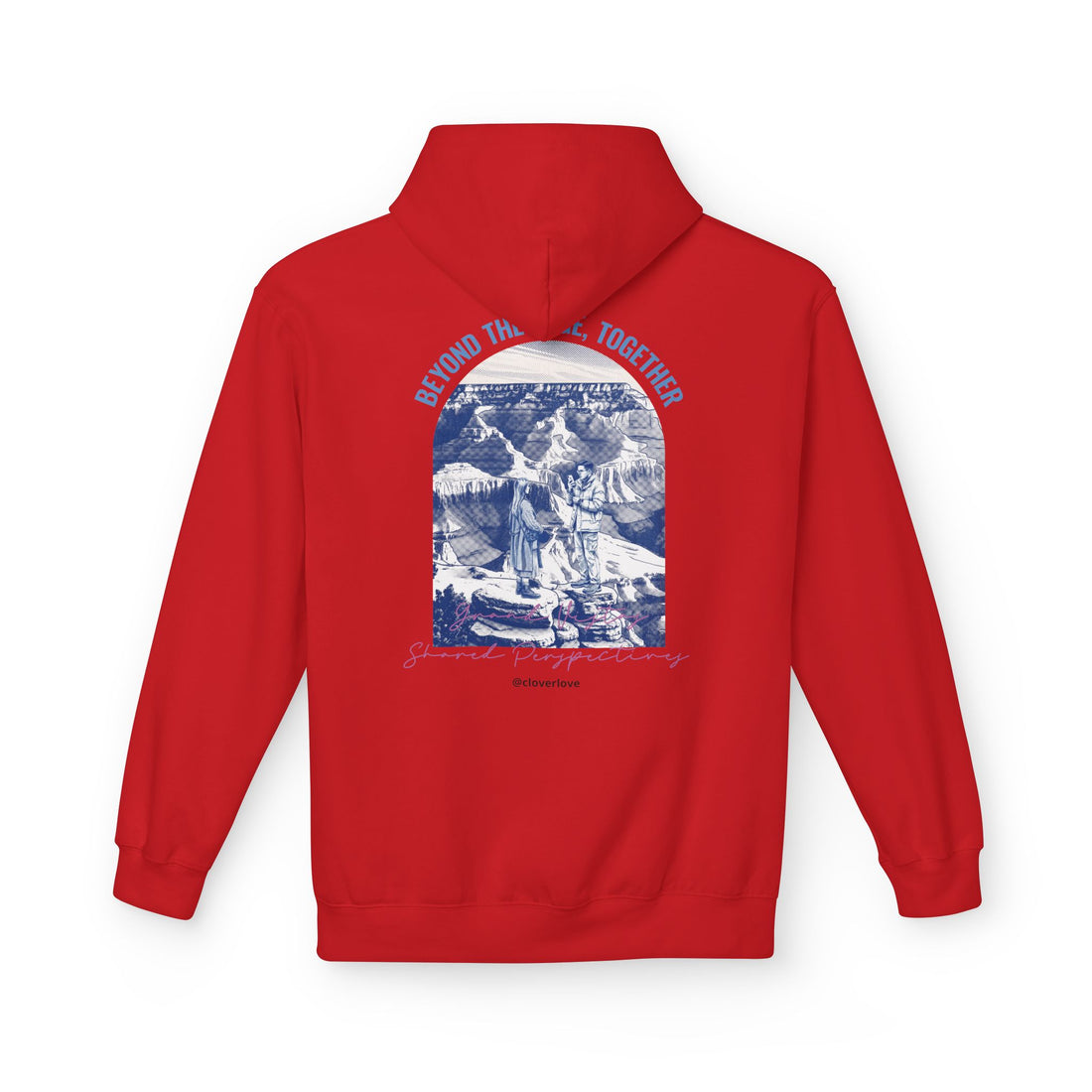 Beyond The Horizon Personalisierter Reise-Hoodie, Landschaftswahrzeichen Paar Geschenk