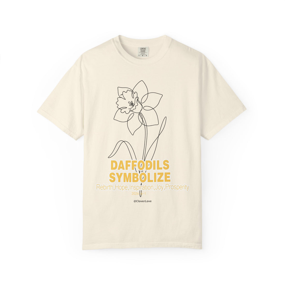 Daffodil Flower T-Shirt - Botanical Graphic Shirt for Flower Lovers