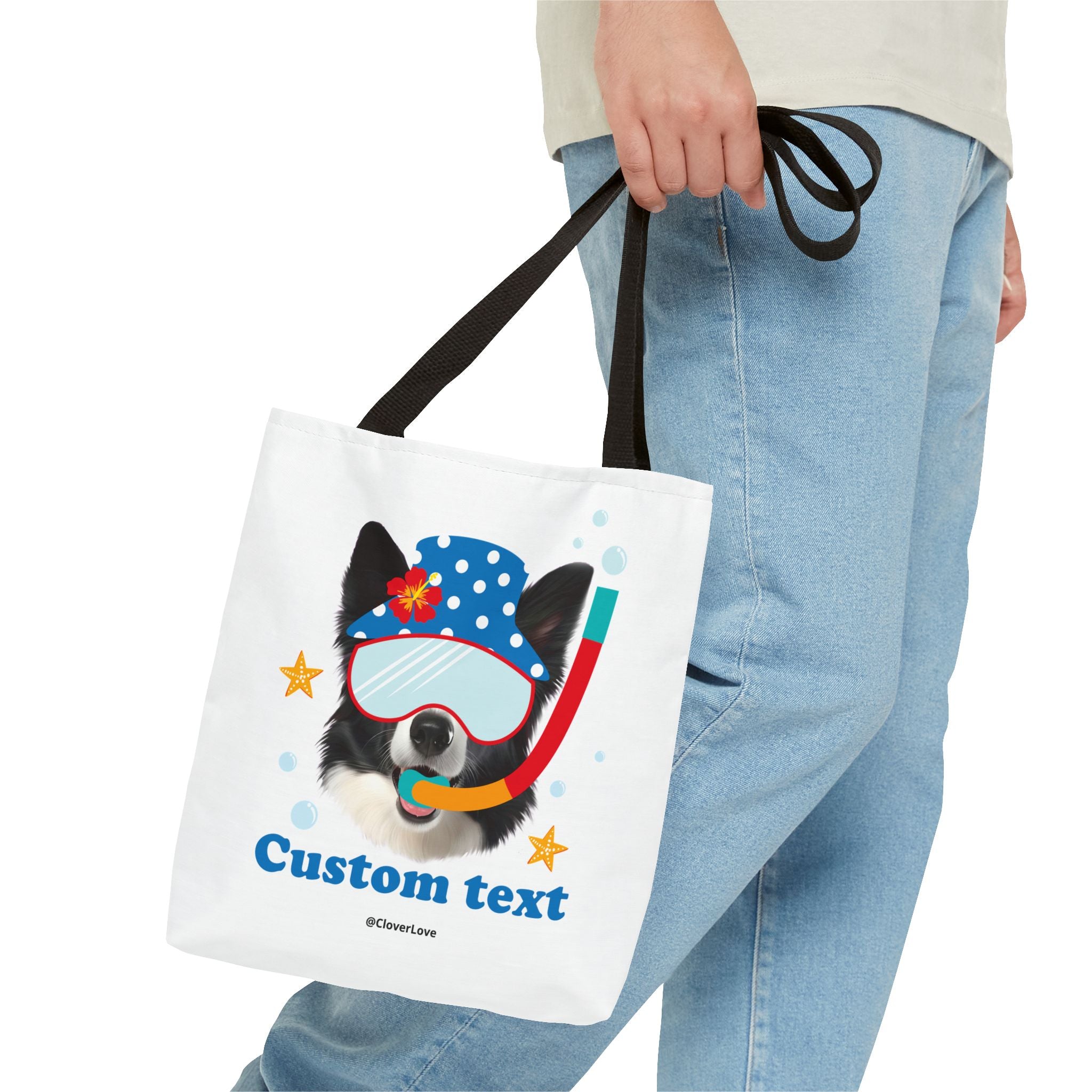 Custom Dog Tote Bag | Personalized Pet Photo Summer Canvas Bag