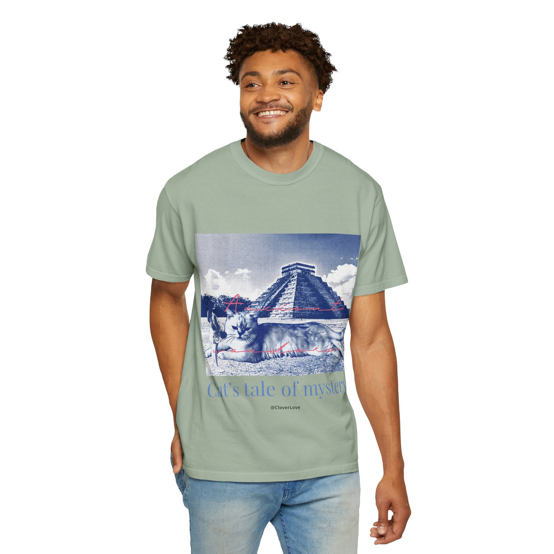 Custom Pet Portrait Travel T-Shirt - Personalized Cat Lover Gift
