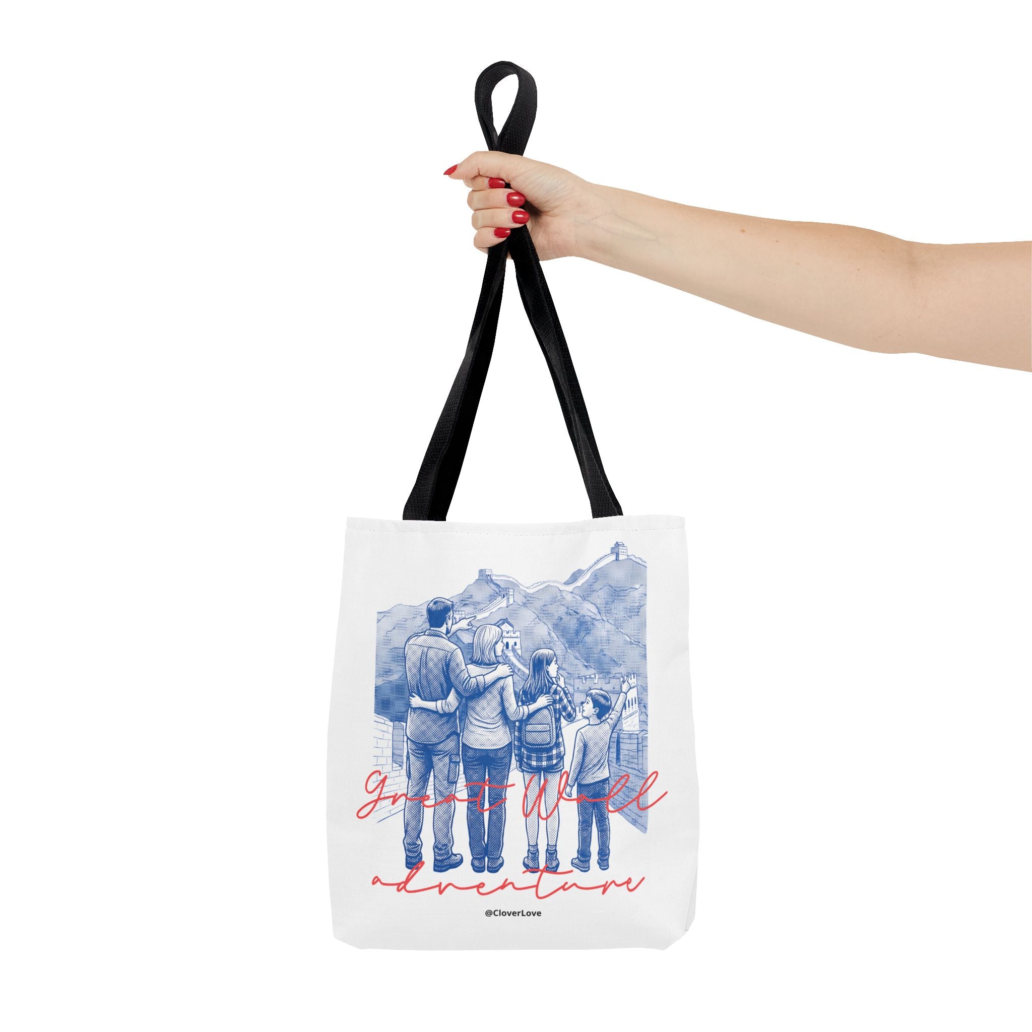 Great Wall of China Tote Bag, Family Travel Souvenir Bag, Landmark Canvas Tote