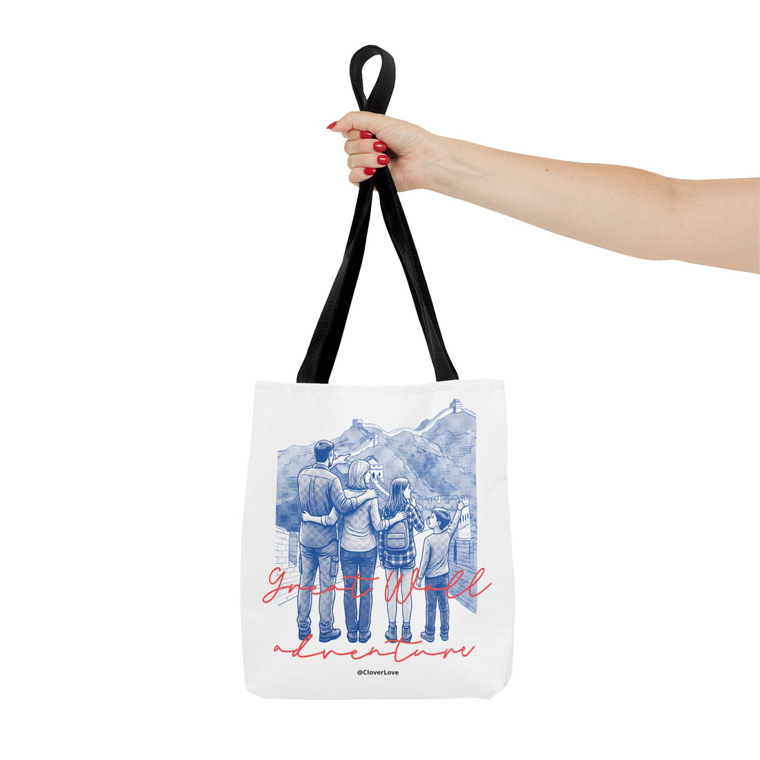 Great Wall of China Tote Bag, Family Travel Souvenir Bag, Landmark Canvas Tote