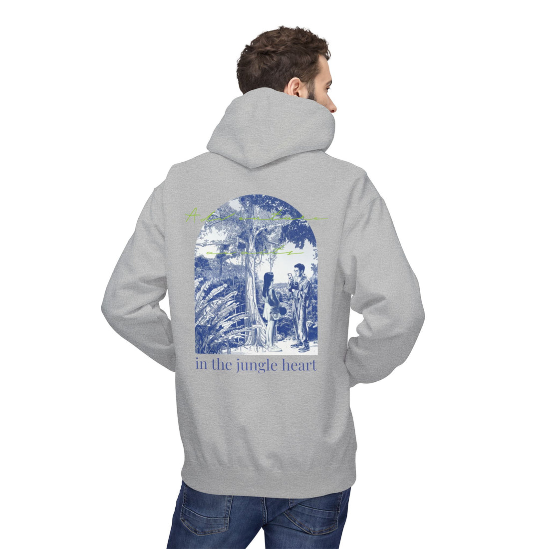 Jungle Adventure Hoodie – Vintage Tropical Travel Graphic Pullover Sweatshirt