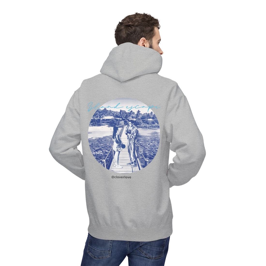 Kapuzenpulli für den Tropenurlaub | Romantisches Strandreise-Grafik-Sweatshirt