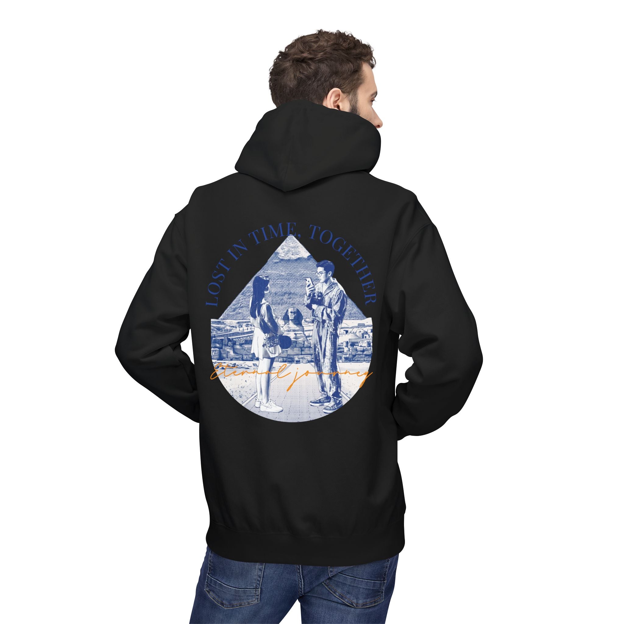 Vintage Travel Hoodie | Couple Landmark Graphic Sweatshirt