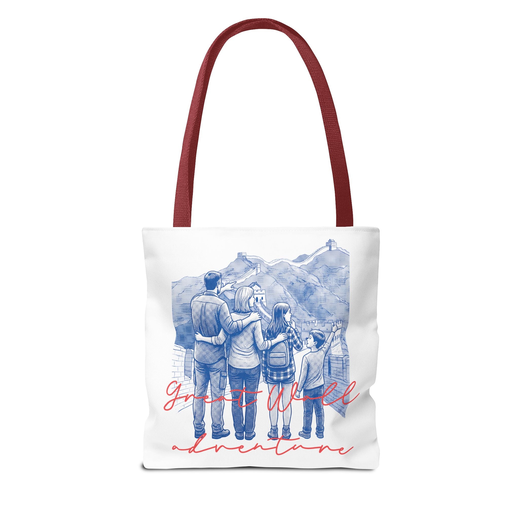 Great Wall of China Tote Bag, Family Travel Souvenir Bag, Landmark Canvas Tote