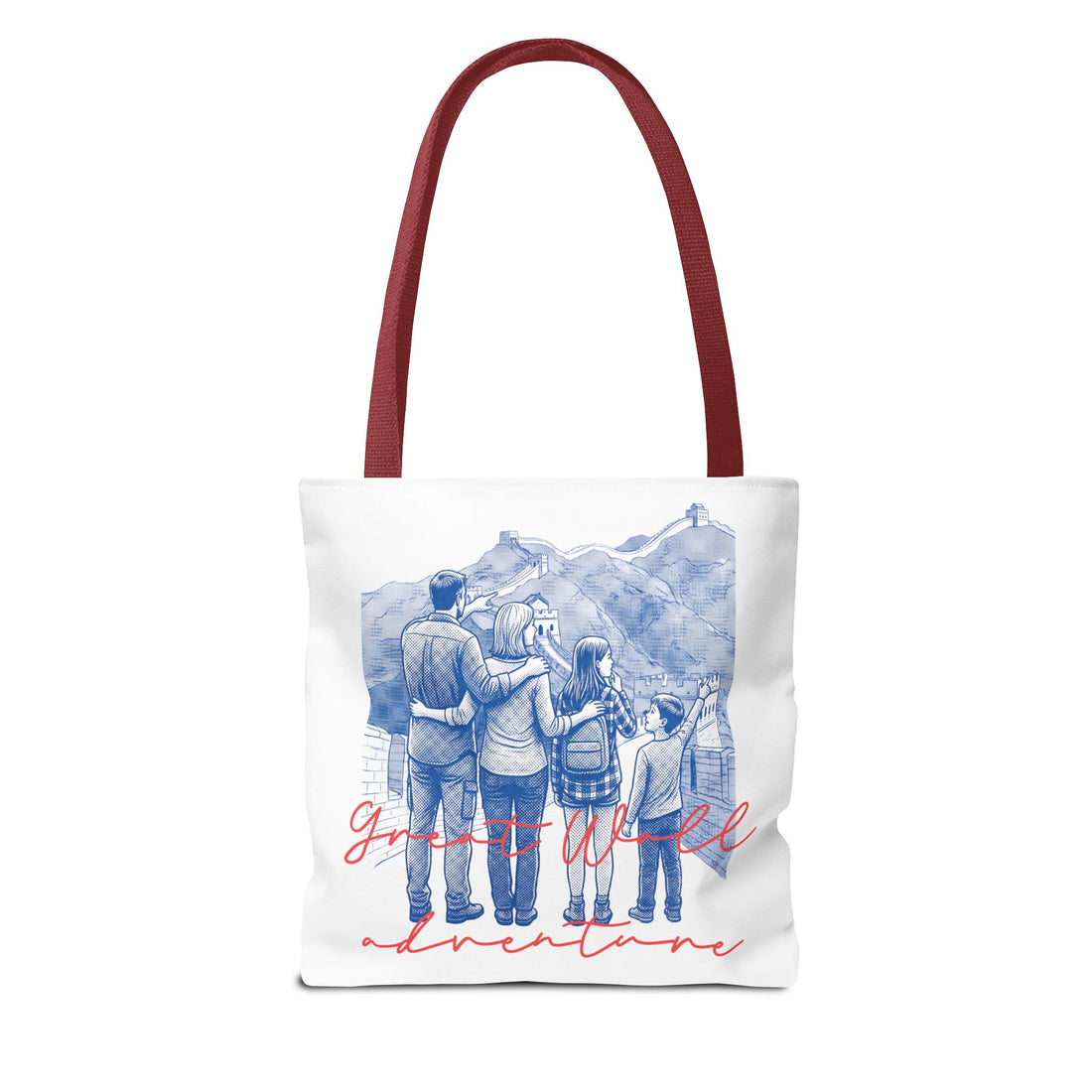 Great Wall of China Tote Bag, Family Travel Souvenir Bag, Landmark Canvas Tote