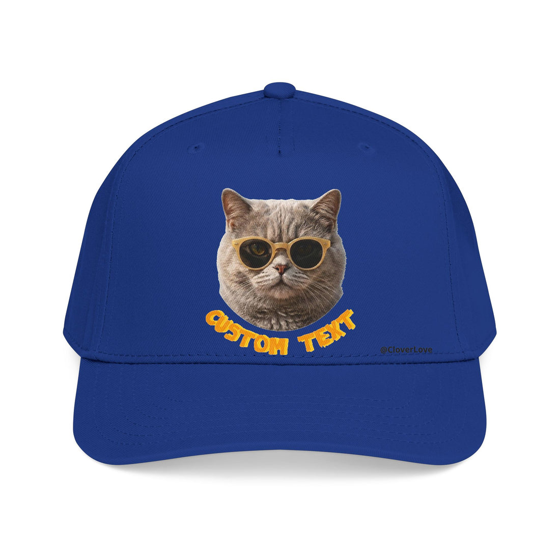 Custom Cat Baseball Cap, Personalized Summer Cat Hat with Sunglasses, Cute Pet Lover Gift