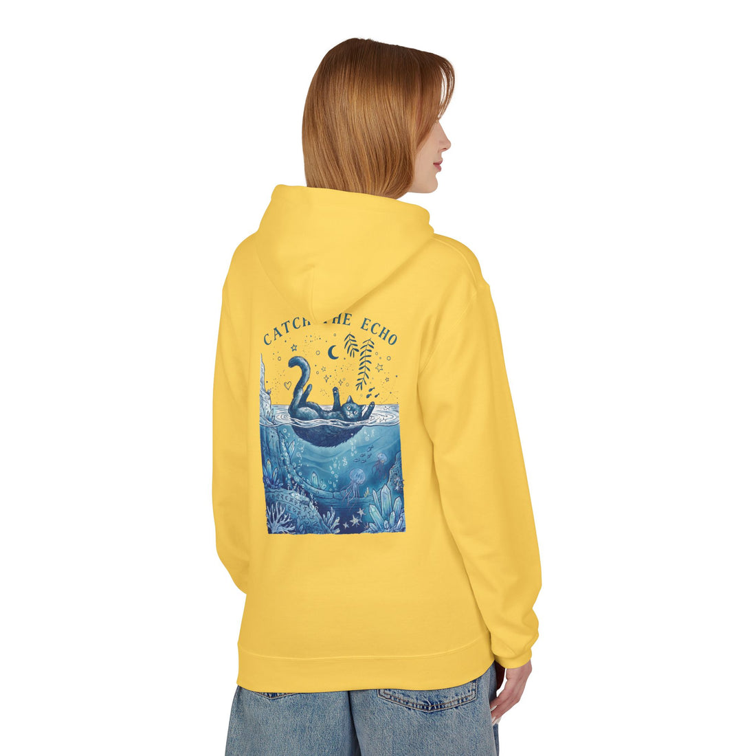 Cat Ocean Adventure Hoodie | Vintage Underwater Graphic Sweatshirt