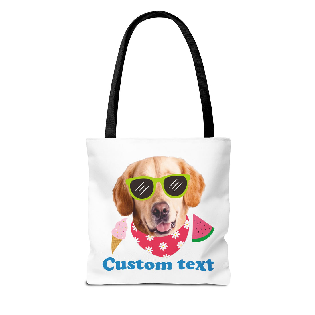 Funny Dog Tote Bag | Personalized Pet Photo Summer Canvas Bag