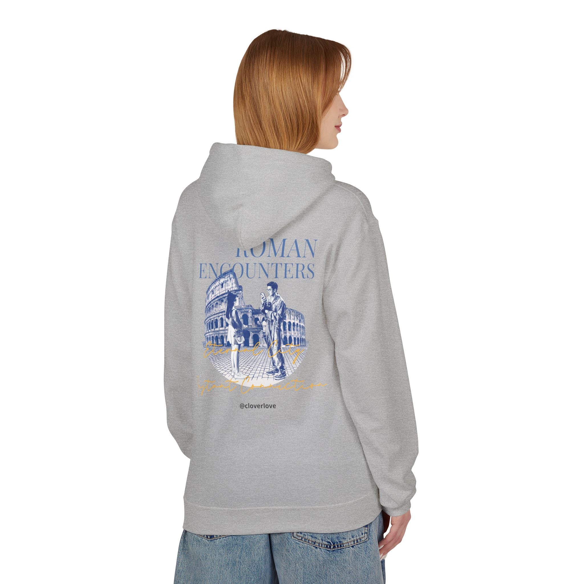 Kapuzenpullover „Römische Begegnungen“ | Kolosseum Reise-Wahrzeichen Sweatshirt