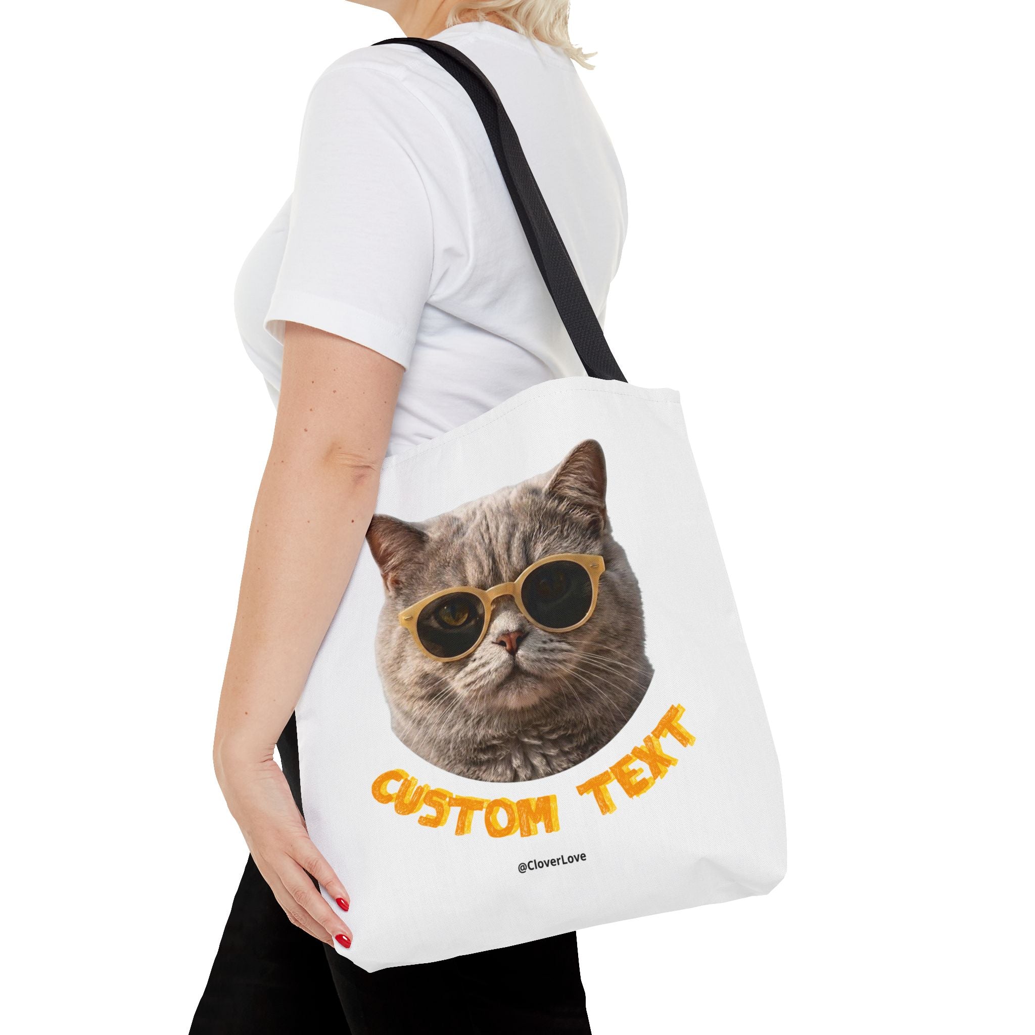 Summer Cat Tote Bag | Funny Cat Lover Beach Canvas Bag