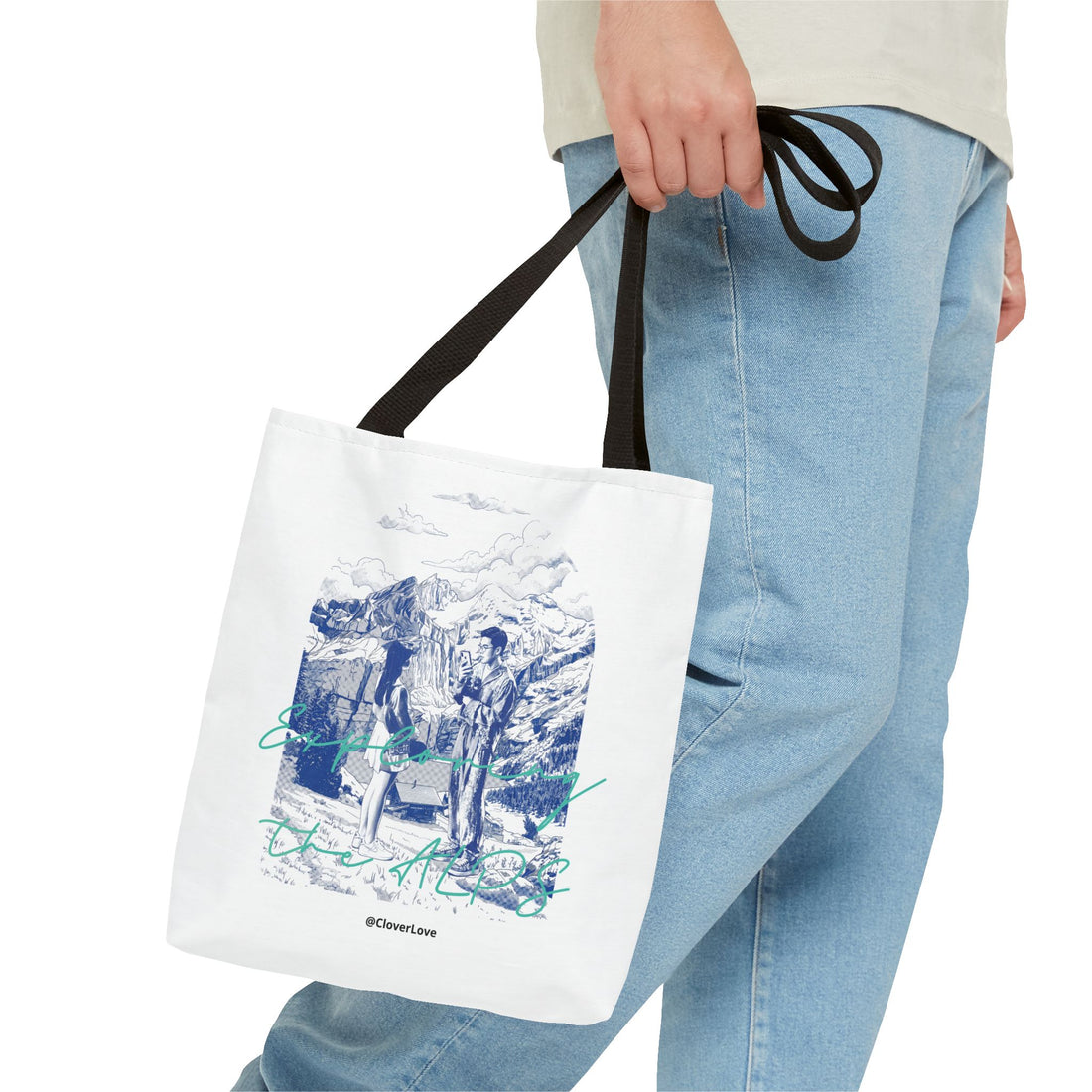 Travel Adventure Tote Bag | Vintage Mountain Explorer Canvas Bag