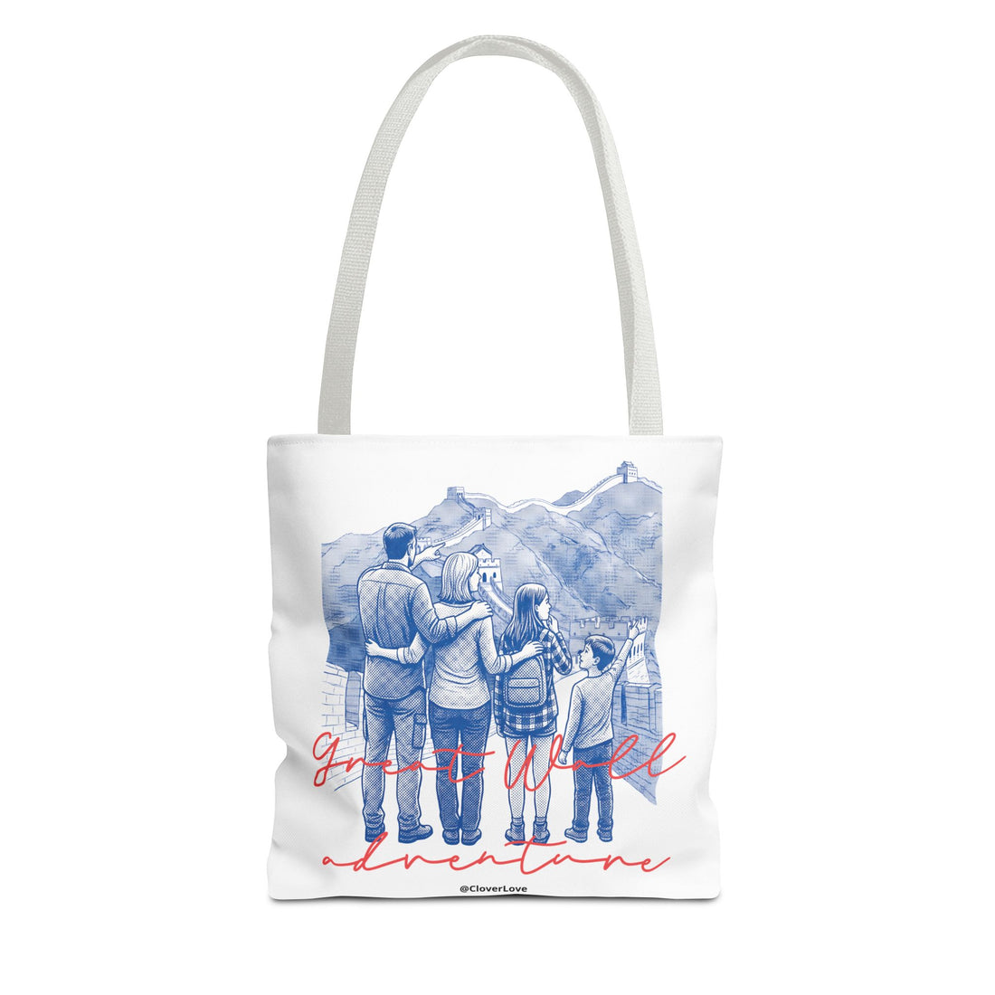 Great Wall of China Tote Bag, Family Travel Souvenir Bag, Landmark Canvas Tote