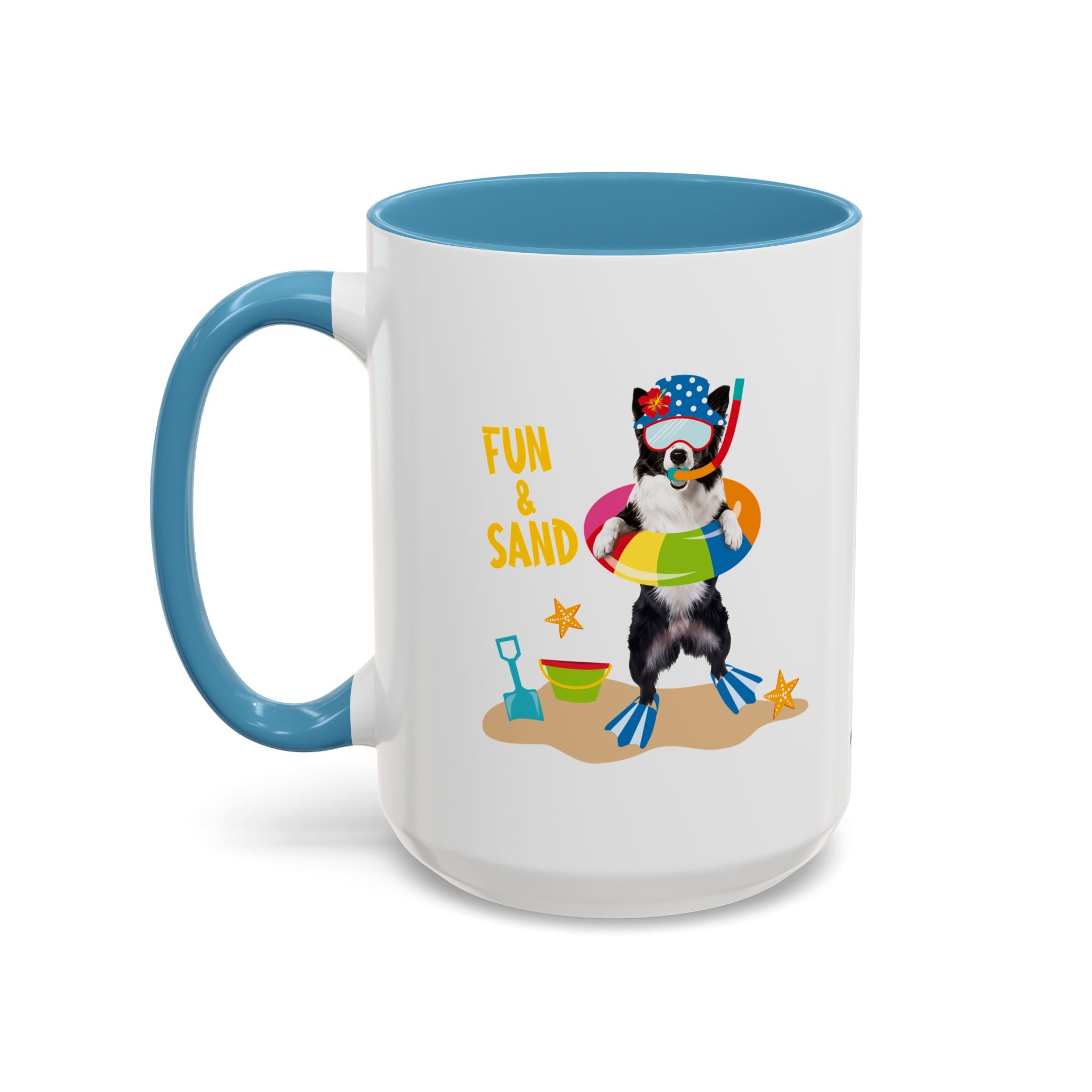 Sommer Tauchhund Tasse | Personalisierte Hundefoto Kaffeetasse mit individuellem Text